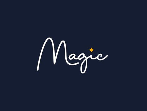 Magic Typography Design, Logo Animation Ideas, Logo Animation Gif, Magic Typography, Magic Logo Design, Logo Design Background, Magic Animation, Text Based Logo, Brand Deck