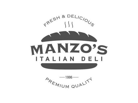 Manzo's Italian Deli #designlovers #logogram #brandingpower365 #createyourdreams #createhawaii #neutrallogo Sandwich Logo Design Branding, Deli Logo Design, Sandwich Logo Design, Sandwich Shop Logo, Deli Logo, Sandwich Logo, Protein Shop, Deli Shop, Of Logo Design