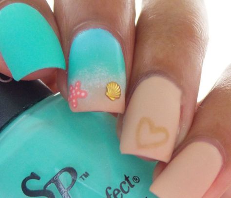 Ocean Nail Art, Cruise Nails, Beach Nail Art, Beach Nail Designs, Unghie Nail Art, Vacation Nails, Spring Nail Art, Summer Nails Colors, Nails Polish