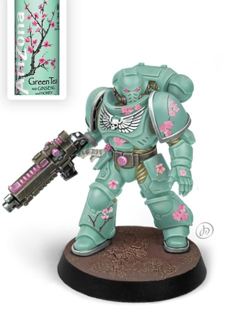 Warhammer Gift Ideas, Pink Space Marines, Warhammer Figure Painting, Warhammer 40k Orks Miniatures, Space Marines 40k Miniatures, Pink Warhammer, Warhammer 40000 Miniatures, Warhammer 40k Painting, Warhammer Orks