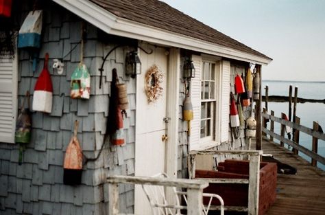 Lighthouse Core, Bailey Island Maine, Fisherman's Cottage, New England Cottage, Beach Shacks, Fishermans Cottage, Seaside House, Cottage Door, Cabin Art