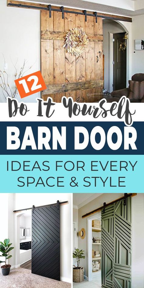 DIY Barn Door Ideas Mirrored Barn Door, Build A Barn Door, Diy Barn Door Plans, Garden Craft Ideas, Craft Storage Diy, Mirror Barn Door, Barn Door Projects, Diy Organizing Ideas, Diy Backyard Projects