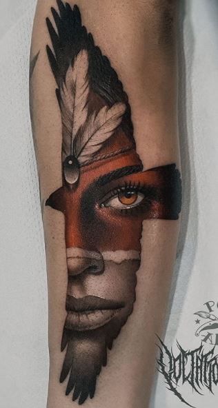 Native Indian Tattoos, Native American Tattoo Designs, Indian Tattoo Design, Indian Tattoos, Indian Feather Tattoos, Native American Tattoo, American Indian Tattoos, Native American Tattoos, Native Tattoos