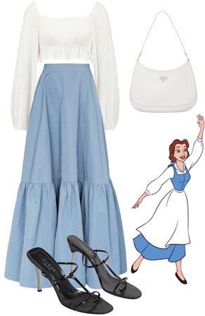 Belle Disneybound Outfit | ShopLook Disney Characters Outfit Ideas, Belle Disney Bound, Cinderella Outfit Ideas, Disney Bound Cinderella, Disney Inspired Outfits Women, Disney Outfit Ideas For Women, Cinderella Inspired Outfit, Beauty And The Beast Outfit, Belle Inspired Outfits