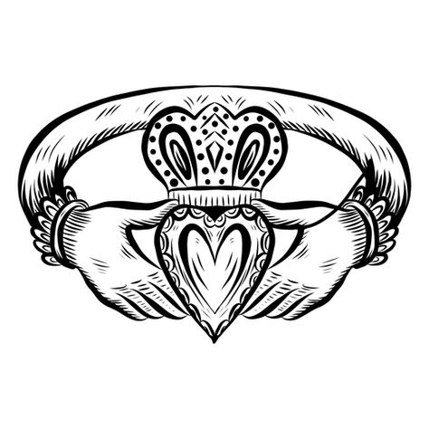 Ring Drawing, Celtic Claddagh Ring, Claddagh Ring, Claddagh Rings, Ring Hand, Shirt Maker, Handmade Journals, Create T Shirt, Graphic Image