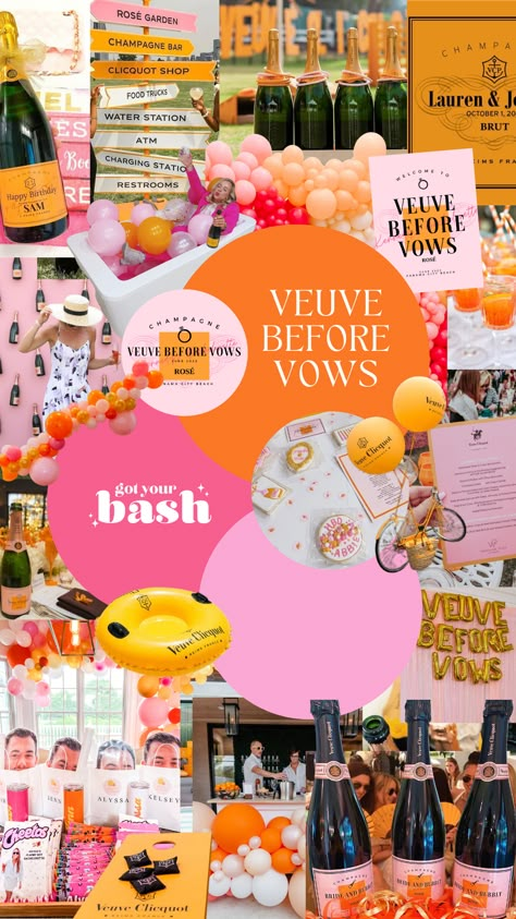 Veuve Before Vows Bachelorette, Free Bachelorette Party Games, Veuve Before Vows, Champagne Bachelorette Party, Bach Themes, Charleston Bachelorette, Scottsdale Bachelorette, Bachelorette Inspo, Bachelorette Party Planning