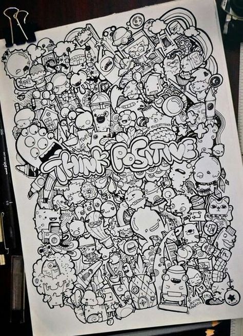 Creative Doodle Art, Doodle Art Posters, Doodle Monster, Doodle Art Letters, Arte Doodle, Doodle Art Flowers, Cool Doodles, Drawing Hair, Michael Johnson