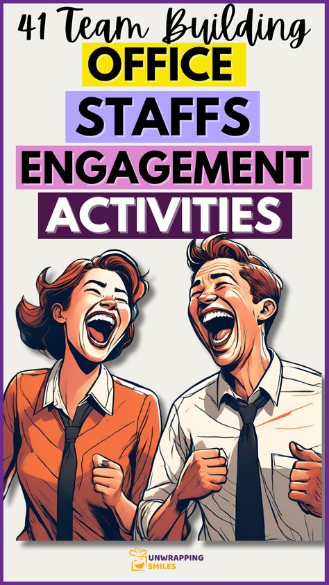 Looking for the best staff engagement ideas team building? Try these staff engagement activities, office engagement games, and employee engagement activities in office to boost teamwork and morale! From staff engagement bulletin boards to office team building activities employee engagement, these ideas make work fun and productive! Whether you need virtual staff engagement ideas, staff engagement ideas fun, or staff meeting engagement activities, we have the perfect solutions for your workplace!  Click now to explore all staff engagement ideas team building and follow us for more! Visit our site for even more office team-building inspiration! Coworker Engagement Ideas, Peer To Peer Recognition Ideas, Office Team Building Activities Employee Engagement, Fun Team Building Activities For Work Morning Meetings, Staff Team Building Activities Teachers, Team Bonding Activities For Work, Games For Workplace Fun, Fun Staff Meeting Ideas, Staff Bonding Activities