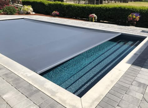 Latham Pools, Above Ground Pools With Decks, Pools With Decks, Retractable Pool Cover, Latham Pool, Pools Design, Pool Safety Covers, Automatic Pool Cover, Pool Diy