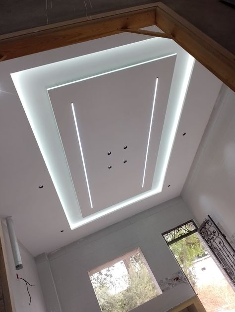 Latest Bedroom Ceiling Design, Decent False Ceiling Design, Siling Pop Design Hall, Profile Light Pop, Gebsen Board Design Modern, P O P Ceiling Designs For Hall, False Ceiling Living Room With 2 Fans, Profile Lighting Ceilings, Gypsum Ceiling Design Living Rooms