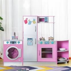 Wooden Play Kitchen Set Pink Play Kitchen, Kidkraft Vintage Kitchen, Kidkraft Kitchen, Toddler Kitchen Set, Pink Retro Kitchen, Wooden Kitchen Set, Kitchen Sets For Kids, Pretend Kitchen, Toy Kitchen Set