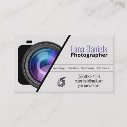 Professional Photography Lens Business Card Photography Studio Visiting Card Design, Photography Business Cards Ideas, Photography Visiting Cards Design, Photographer Business Card Design, Photography Name Logo, Photo Studio Design, Camera Logos Design, Photography Business Cards Template, Photographer Business