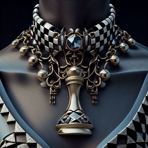 Chess Inspired Fashion, Chess Jewelry, Chess Fashion, Chess Accessories, Queen Chess, Queen Chess Piece, The Gambit, Alice Cosplay, Alice Costume