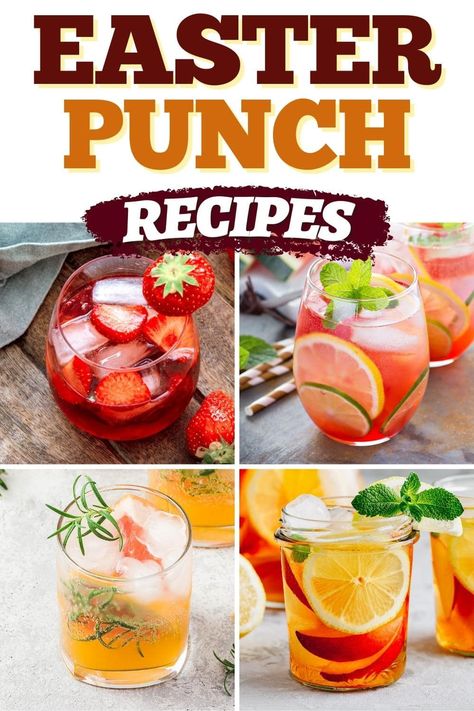 Easter Punch Recipes Brunch Punch Non Alcoholic, Easter Brunch Punch, Easter Punch Recipes, Punch Recipes Non Alcoholic, Punch Alcohol, Easter Punch, Prosecco Punch, Brunch Punch, Vodka Punch