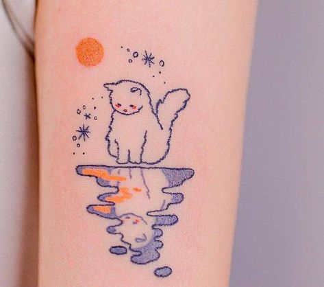 House Cat Tattoo, Inverse Tattoo, Oc Tattoo, Anthro Characters, Miniature Tattoos, Summer List, Tattoo Concepts, Tasteful Tattoos, Cute Little Tattoos