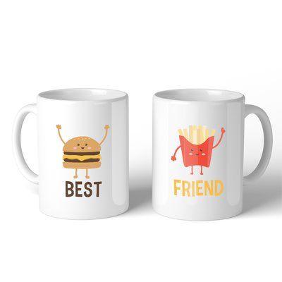 Hamburger Fries, Hamburger And Fries, Unicorn Coffee Mug, Unicorn Coffee, Bff Matching, Couple Coffee, Coffee Mug Set, Porcelain Espresso Cups, Espresso Cups Set