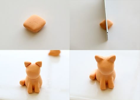 I'm so excited to share this adorable Polymer Clay Kitty Tutorial with you! This little kitty's name is Creamsicle, and she's a cute little friend to make. How To Make A Clay Cat, Clay Cat Easy Step By Step, Cute Polymer Clay Ideas Animals, Mini Polymer Clay Animals, Cat Clay Tutorial, Polymer Clay Miniatures Animals, Diy Clay Cat, How To Make A Cat Out Of Clay, Mini Clay Cat