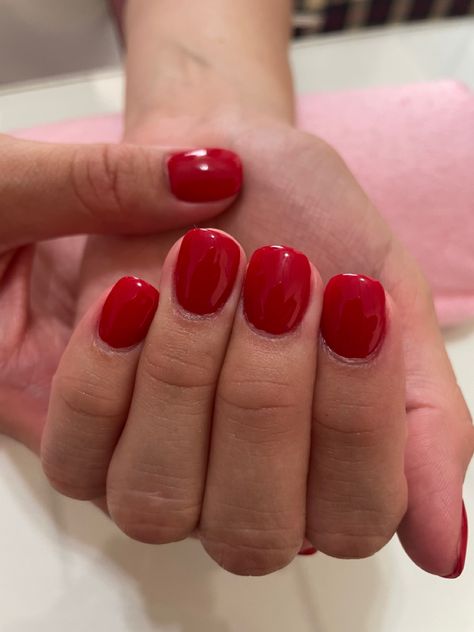 Dip Powder Nails❤️ Red Gel Dip Nails, Red Dip Nails Powder, Christmas Red Dip Nails, Red Dip Powder Nails Short, Red Nail Dip Powder, Xmas Nails Dip, Red Dip Powder Nails Design, Green Nails Dip Powder, Dip Powder Nails Red