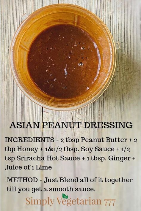 Learn how to make simple Asian dressing at home using Peanut Butter and few pantry staples. #peanutdressing #asiandressing #easyasiansauce #veganasiandressing Easy Peanut Dressing, Peanut Butter Vinaigrette, Asian Peanut Salad Dressing, Asian Peanut Dressing, Peanut Butter Salad Dressing, Peanut Sauce Dressing, Peanut Salad Dressing, Peanut Dressing Recipe, Instant Pot Asian