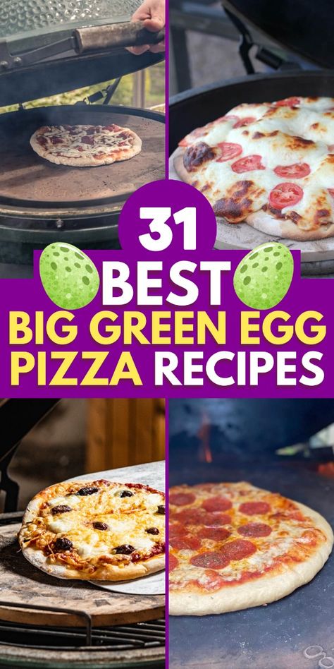 Impress your guests with these amazing Big Green Egg pizzas. Grilling has never been this good! Pizza On Big Green Egg, Big Green Egg Pizza Recipes, Egg Pizza Recipes, Big Green Egg Pizza, Green Egg Pizza, Chicken Spinach Mushroom, Egg Pizza, Big Green Egg Recipes, Green Egg Recipes