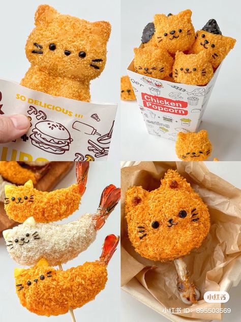 Animal Shaped Foods, Decorações Com Comidas, Good Things In Life, Kawaii Cooking, Cute Baking, Salty Foods, Cute Snacks, Cute Food Art, Food Recepie