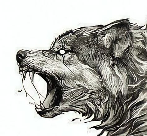 Angry Wolf Drawing, Neotrad Wolf, Angry Wolf Tattoo Design, Snarling Wolf Tattoo, Dark Wolf Tattoo, Angry Wolf Tattoo, Wolf Growling, Wolf Head Drawing, Wolf Head Tattoo