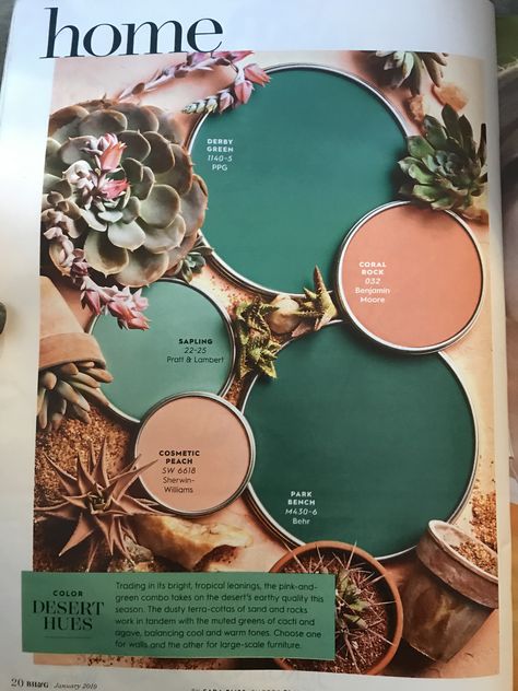 Color inspiration Green And Pink Bathroom, Coral Bathroom, Small Bathroom Paint, Behr Colors, Zen House, Peach Walls, Tropical Bathroom, Teal Art, Coral Bells