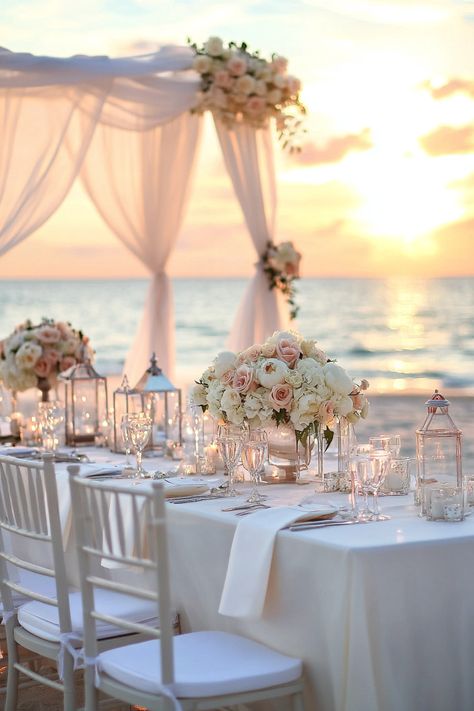 Dreaming of a breathtaking beach wedding? Discover stunning beachfront wedding themes for summer and create an unforgettable celebration by the ocean. Embrace elegance with sandy toes and seaside views! Save this pin for sublime ideas.   #BeachWedding #WeddingPlanning #BeachfrontThemes #SummerWeddings #OceanCeremony #WeddingDecorInspiration #BridalIdeas #DestinationWedding #NauticalWedding #TropicalWedding #ElegantWeddings #BeachBride #WeddingTrends #WeddingInspo #SeasideWedding Beach Wedding Usa, Beach Wedding Entertainment, Enchanted Beach Wedding, Beachy Wedding Centerpieces, Beach Wedding Elegant, Wedding Inspo Beach, Beachside Wedding Decor, Beach Wedding Reception Decorations, Small Intimate Beach Wedding