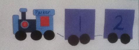 Train craft using squares, the number 2 and the color blue Square Preschool Craft, Blue Square Crafts Preschool, Train Art And Craft For Preschool, Shape Train Craft, Little Blue Truck Crafts For Toddlers, Train Craft, The Number 2, Train Crafts, The Color Blue