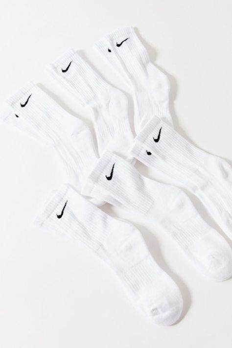 Nike 6-Pack Everyday Cushion Crew Socks Nike Socks Outfit, White Nike Socks, Nike Crew Socks, Socks Outfit, Work From Home Outfit, Sock Outfits, Nike Socks, White Socks, Cute Nikes