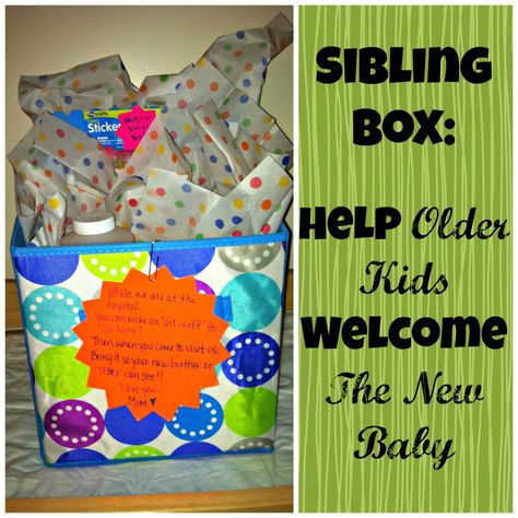 Help ease the older kids' transition of bringing home a new baby. #Siblings #Parenting #NewBaby Sibling Gift From New Baby, Big Brother Basket Ideas, Big Brother Kit, Big Sibling Gifts, New Big Sister Gifts, Big Brother Gifts, New Baby Crafts, Big Brother Little Sister, Big Brother Gift