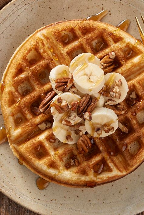 King Arthur Waffle Recipe, Waffle Recipe Without Eggs, Yeast Waffle Recipe, Yeast Waffles, Belgian Waffle Recipe, Yeasted Waffles, Belgian Waffles Recipe, Recipes With Yeast, Breakfast Oats Overnight