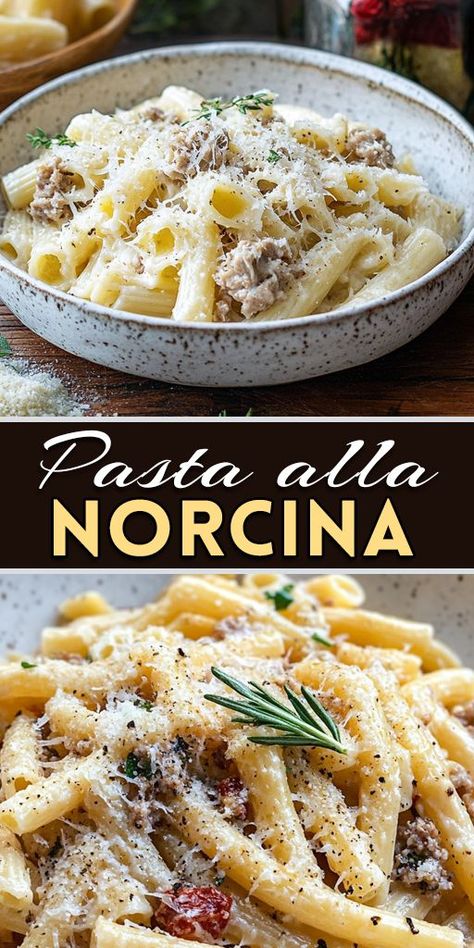 🍝✨ Pasta alla Norcina is a classic Italian dish you must try! This creamy, savory pasta recipe from the Umbria region combines rich sausage, black truffle, and Pecorino cheese for a comforting meal packed with authentic flavor. 👉 Ready to make the best Pasta alla Norcina? Click to get the recipe now! #PastaAllaNorcina #ItalianRecipes #ComfortFood #PastaLovers #EasyDinnerIdeas #FoodieFavorites #WeeknightDinner #AuthenticItalian #TruffleLovers Pecorino Romano Recipes, Pasta Alla Norma, Creamy Pasta Dishes, Pecorino Romano, Pecorino Cheese, Classic Italian Dishes, Best Pasta, Pasta Dinner Recipes, Delicious Pasta