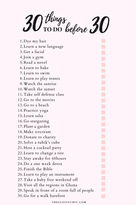 30 things to do before 30 30 Days Of New Things To Try, Things I’ve Done List, New Things To Learn List, 2023 Things To Do, Things To Do Throughout The Day, Adventures To Do, 8 Things To Do Before 8 Am, Doing New Things, Things To Do Before Traveling