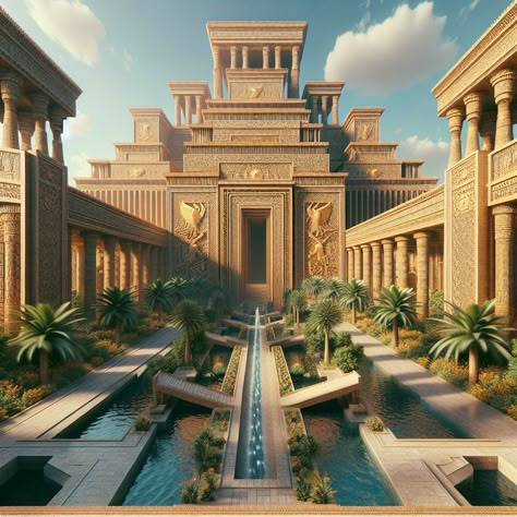 Ancient Egypt Aesthetic, Ancient Egyptian Cities, Miami Mansion, Ancient Egyptian Architecture, Castle House Design, Egypt Concept Art, Create Your Own Adventure, Portfolio Design Layout, Fantasy Props