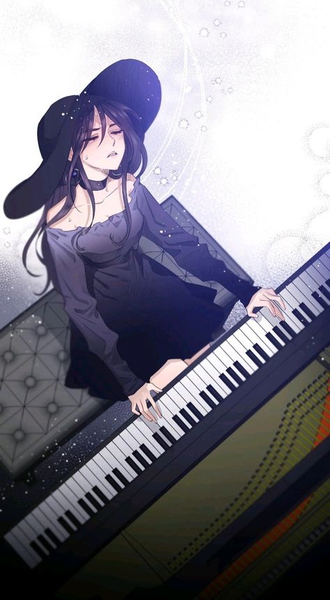 Piano Girl, Guitar Illustration, Friend Anime, Sirius Black, Piano Music, Black Hair, Art Reference, Piano, Hello Kitty