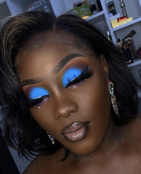 Birthday Makeup Looks, Face Beat Makeup, Glitter Makeup Looks, Warrior 3, Cute Eye Makeup, Makeup 101, Makeup For Black Skin, Brown Skin Makeup, Dope Makeup