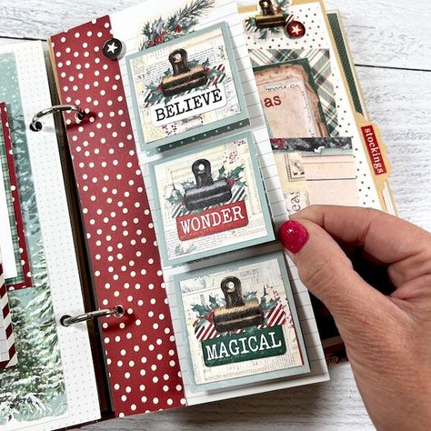 Noel Christmas Scrapbook Album - Scrapbook.com December Daily Page Ideas, Christmas Album Scrapbook, December Daily 2024, December Daily Ideas Inspiration, Simple Stories Snap, Christmas Mini Albums, Christmas Scrapbook Pages, Christmas Scrapbook Layouts, Daily Ideas