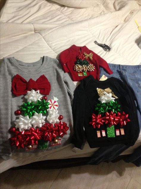 Getting ready for your themed Christmas party? Then you need to look at our selection of ugly Christmas sweater ideas to make you really stand out. Ugly Christmas Sweater Ideas, Christmas Sweater Ideas, Diy Christmas Sweater, Christmas Sweater Outfits, Ugly Sweater Diy, Tacky Sweater, Diy Ugly Christmas Sweater, Ugly Sweater Contest, Tacky Christmas Sweater