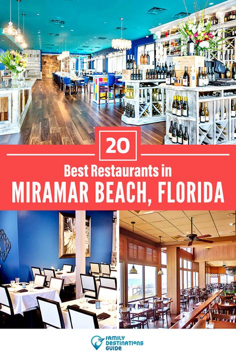 Destin Florida Restaurants, Miramar Florida, Miramar Beach Florida, Destin Florida Vacation, Florida Travel Guide, Florida Panhandle, Florida Restaurants, Beach Meals, Family Destinations