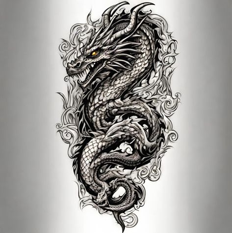 #tattoo #dragontattoo #dragon #verticaltattoo Vertical Tattoo, Artistic Ideas, Dragon Tattoo, Tattoo Designs, Tattoos, Quick Saves, Art