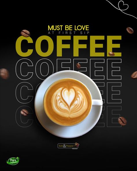 Coffee Advertisement Poster, Coffee Ads Creative Advertising, Tea Poster Design Ideas, Coffee Advertising Posters, Coffee Poster Design Ideas, Coffee Advertising Ideas, Coffee Banner Design, Coffee Creative Ads, Coffee Social Media Design