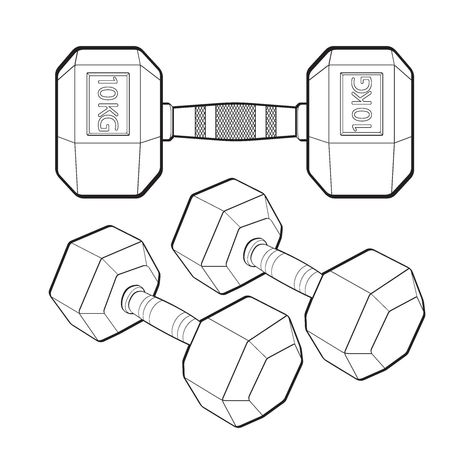 Download the Set of Heavy sport dumbbell for gymnastics, outline sketch vector isolated with white background. 24762516 royalty-free Vector from Vecteezy for your project and explore over a million other vectors, icons and clipart graphics! Dumbell Doodle, Dumbell Drawing, Dumbbell Drawing, Weights Drawing, Gym Dumble, Weight Drawing, Daily Doodle, Hex Dumbbells, Dumbbell Set