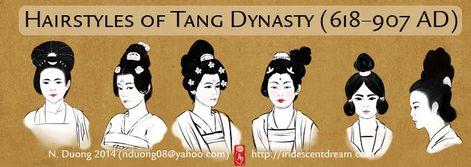 Nancy Duong Art Traditional Japanese Hairstyle, Theatre Tech, Ancient Clothing, Chinese Dynasty, Different Kinds Of Flowers, Sca Garb, The Han Dynasty, Blue Pigment, Han Dynasty