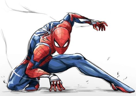 Spiderman Tattoos, Superhero Sketches, Spiderman Poses, Spiderman Sketches, Baseball Drawings, Spider Suit, Marvel Cartoon, Hero Comic, Image Spiderman