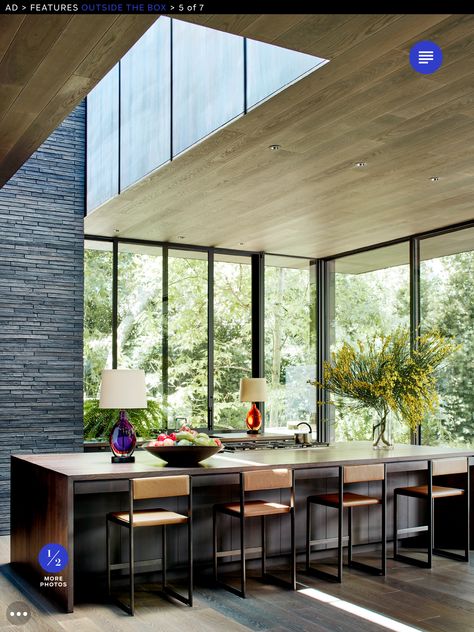 Marmol Radziner, Metal Shop Building, Kitchen Island Tops, Huge Windows, Metal Panels, California Homes, Architecture Interior, Architectural Digest, Luxury Home Decor