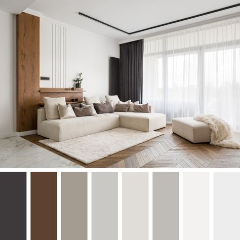 Japandi Color Palette – Japandi Colours | Japandi Supply House Colour Palette Japandi, Japandi Living Room Grey Floor, Japandi Gray Sofa, Japandi Grey Couch, Japandi Interior Color Palette, Japandi Floors, Minimalist House Color, Japandi Colour Scheme, Dark Japandi Color Palette