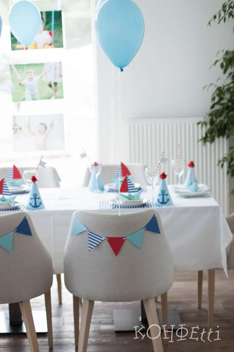 Nautical One Year Old Birthday, Boat First Birthday Party, Sailboat Birthday Party, Sailboat First Birthday Party, Nautical First Birthday Boy, Boat Birthday Party Ideas Decoration, Boat Theme Party, Nautical Birthday Theme, Nautical Birthday Party Decorations