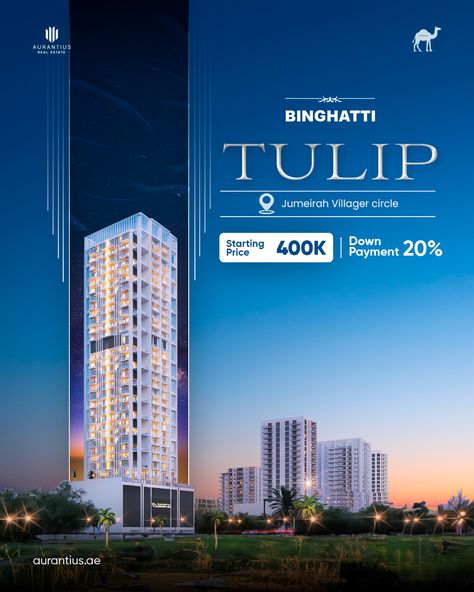 Binghatti Tulip is a promising off-plan property development in a prime location in Dubai. It offers a range of luxurious apartments and amenities, and is expected to be a popular choice for investors and homebuyers alike. Starting from: 400k Get in Touch: info@aurantius.ae 👉🏻https://aurantius.ae/contact/ ☎️ 044498495 #dubai #tiarasapphire #palmjumeirah #dubairealestate #aurantiusrealestate Luxury Real Estate Hoarding Design, Real Estate Launch Ads, Real Estate Amenities Creative Ads, Property Ads Creative, Real Estate Creatives, Real Estate Creative Post, Apartment Advertising, Real Estate Creative Ads, Nigerian Independence