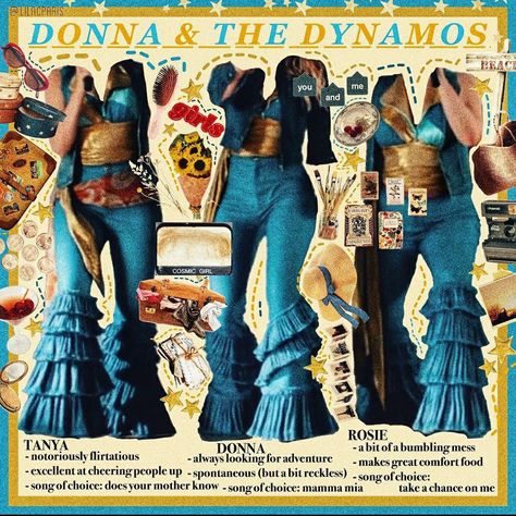 Donna And The Dynamos, Journal Clothes, The Dynamos, Abba Costumes, Musical Film, Dress Up Day, Pub Crawl, Mama Mia, Mia 3